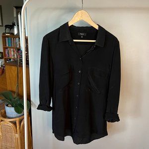Babaton / Aritzia / 100% Silk / Button Up / Black / Size L